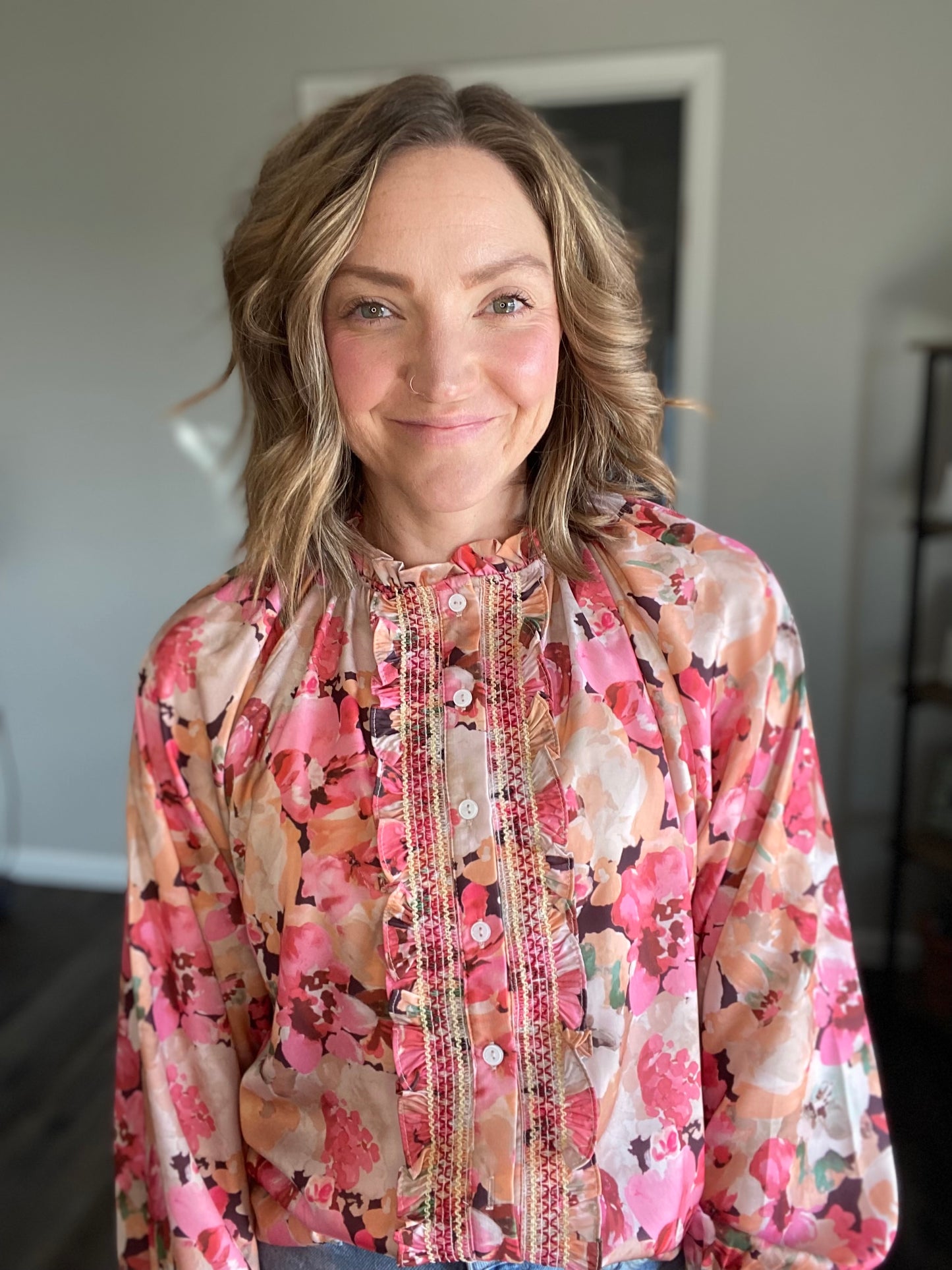 Spring Floral Blouse