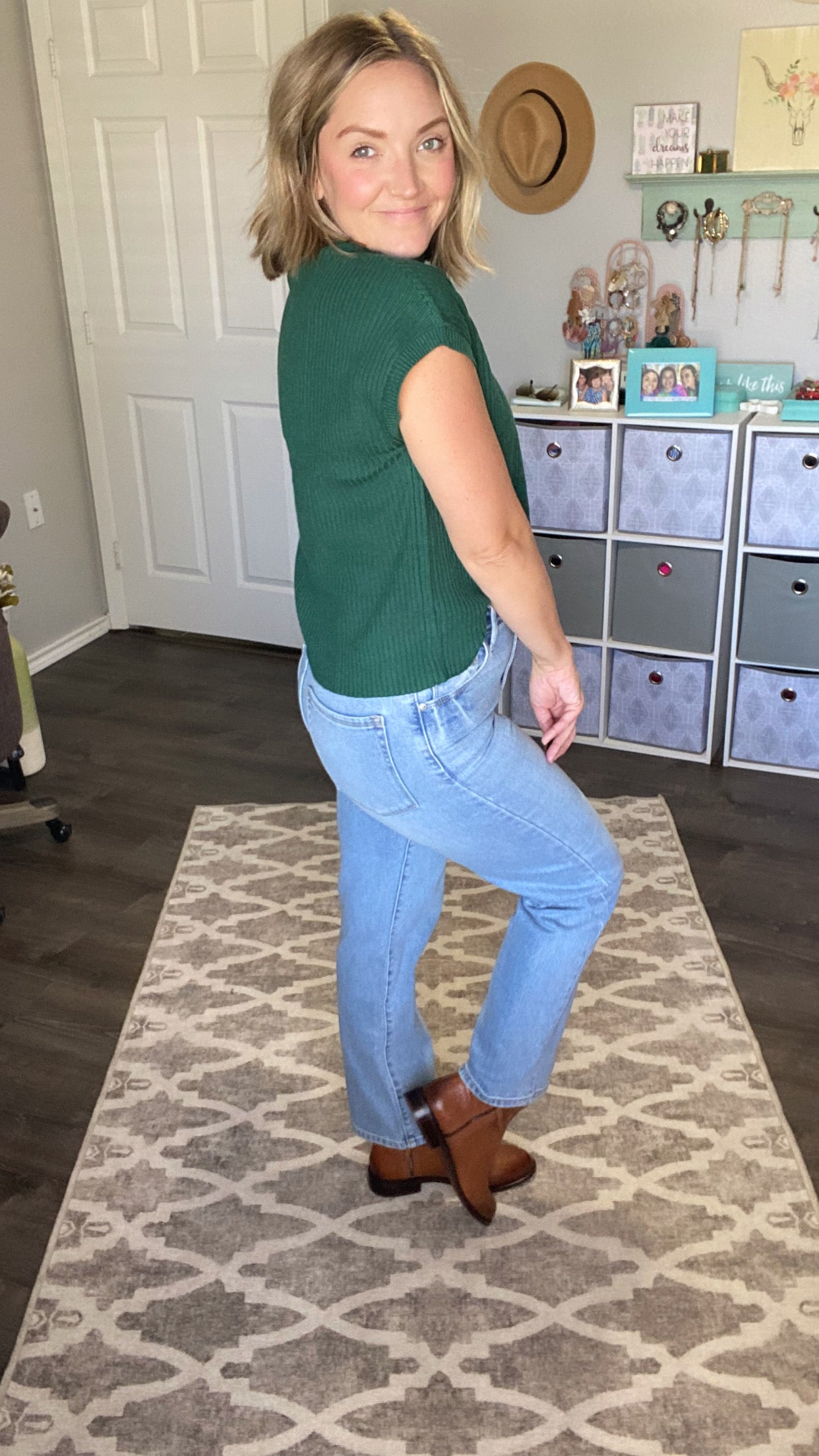 High Rise Straight Leg Denim