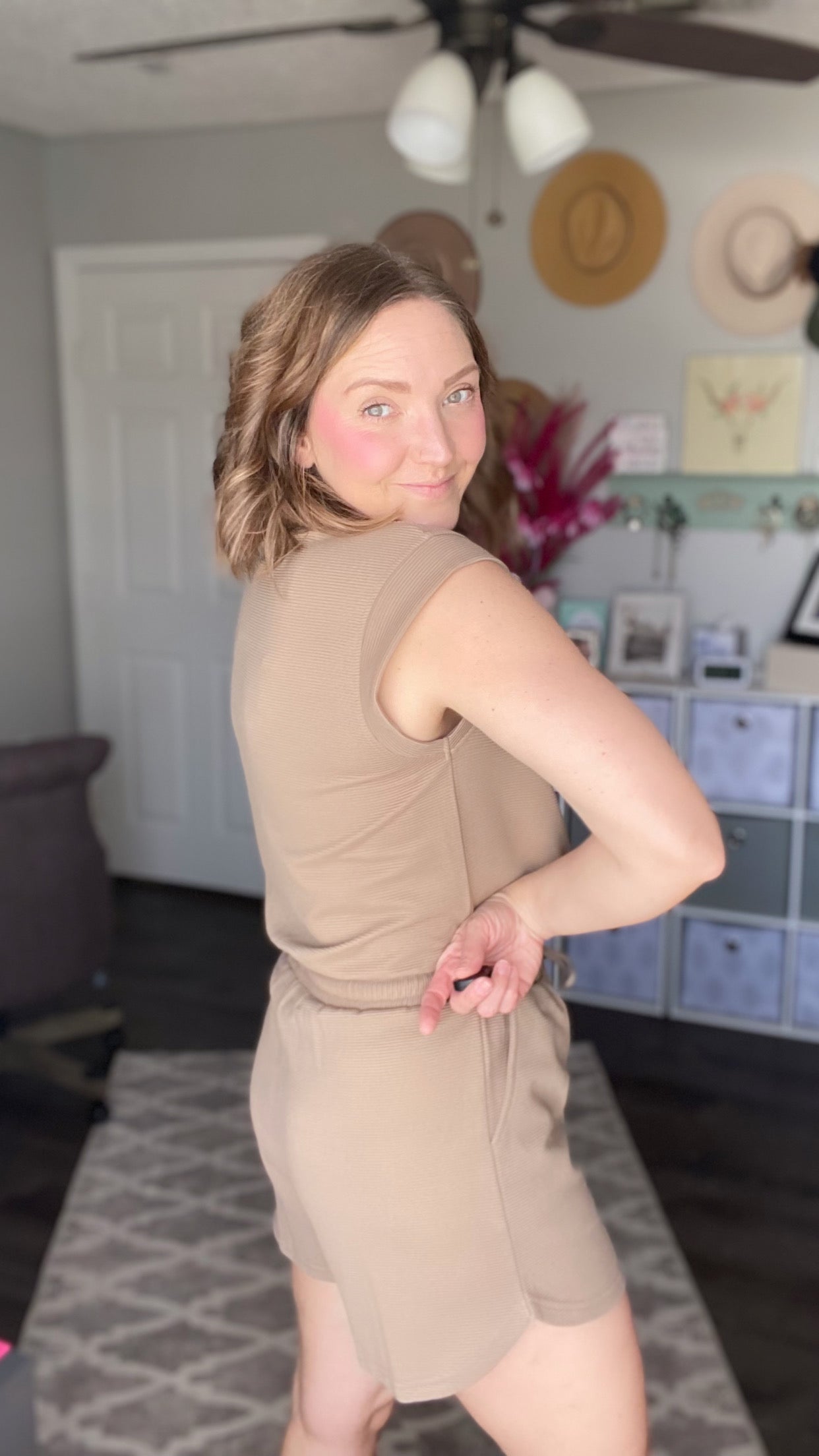 Mocha Ribbed Romper