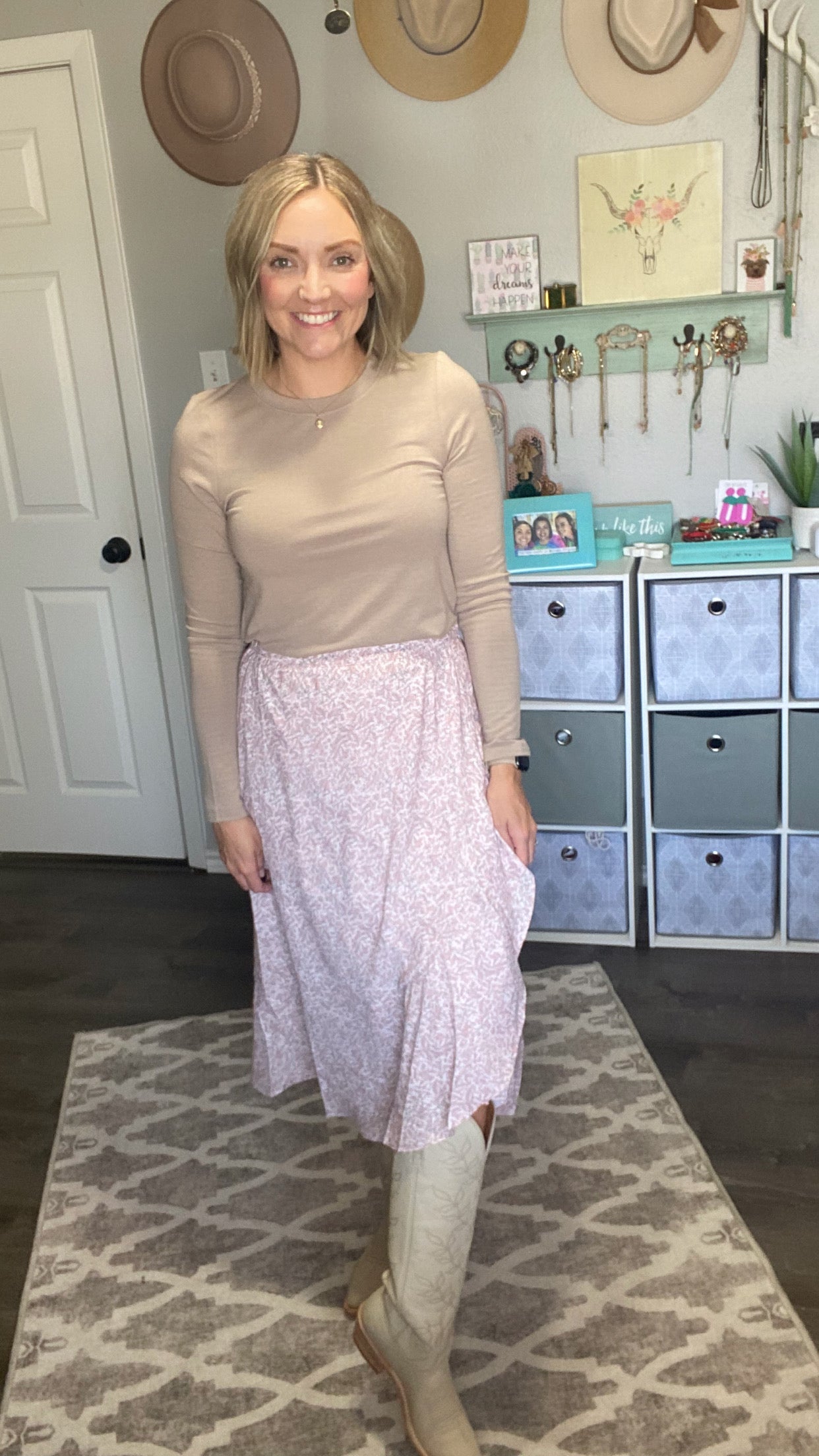 Floral Midi Skirt