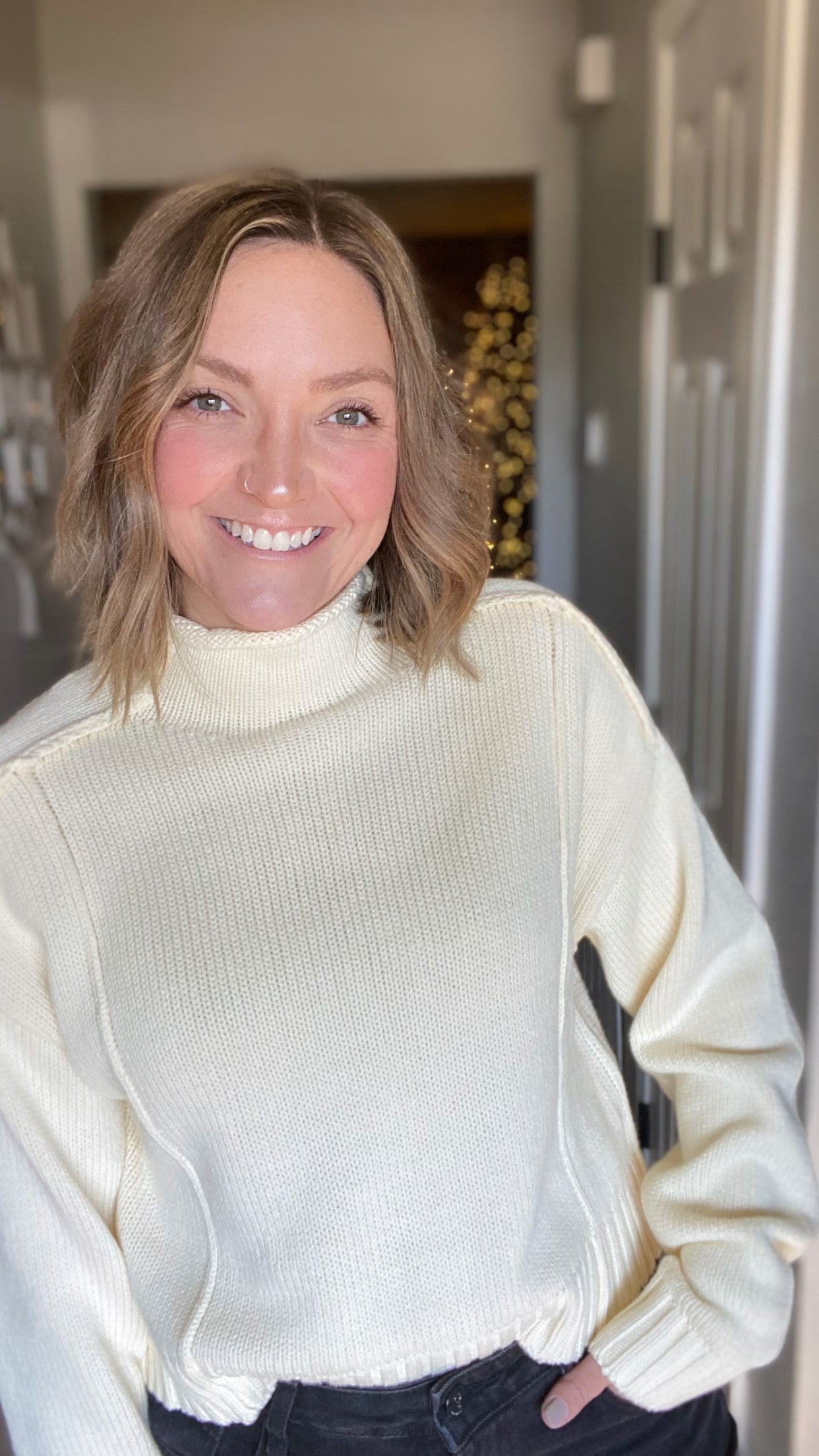 Vanilla Crop Turtle Neck
