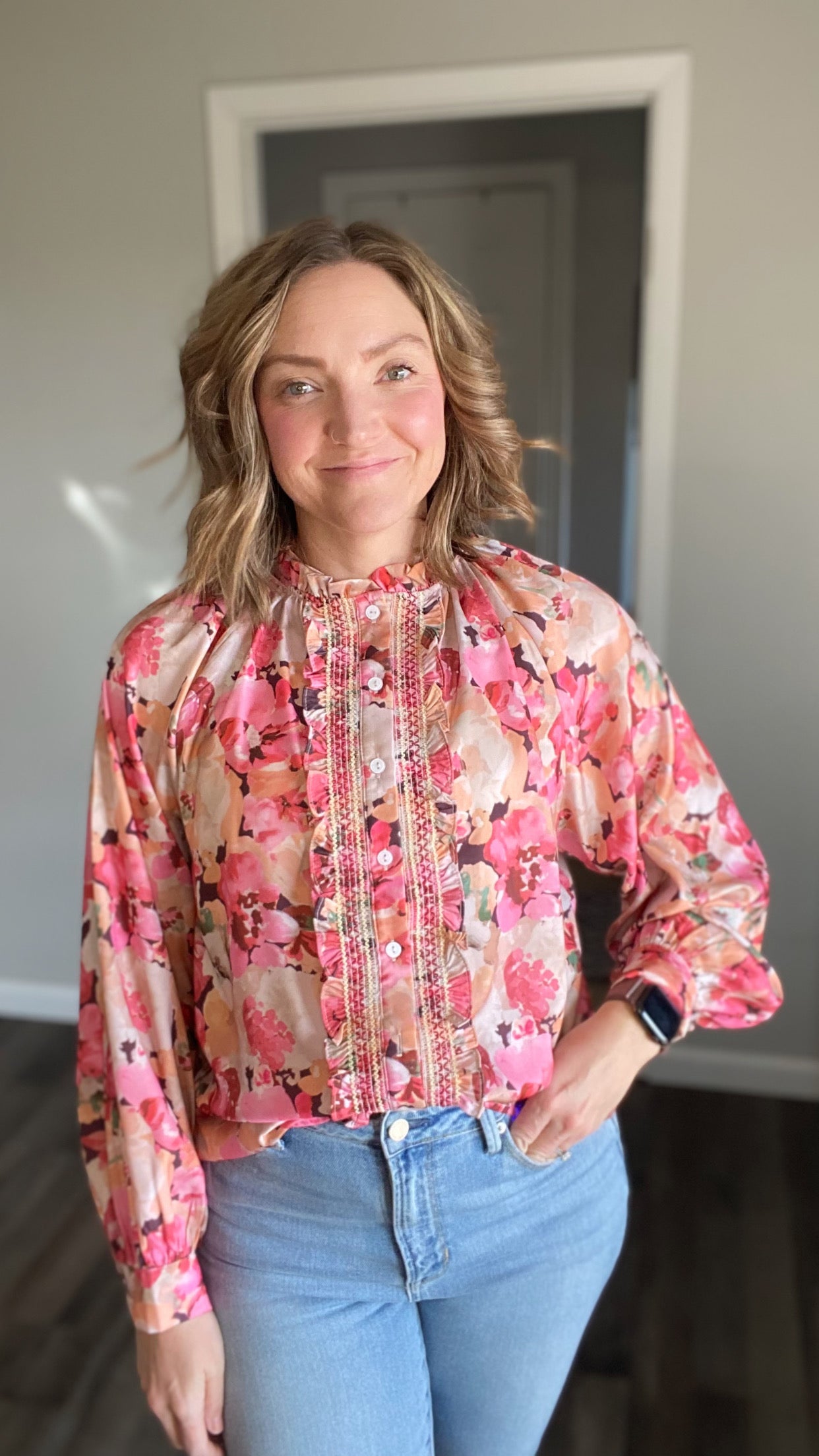 Spring Floral Blouse