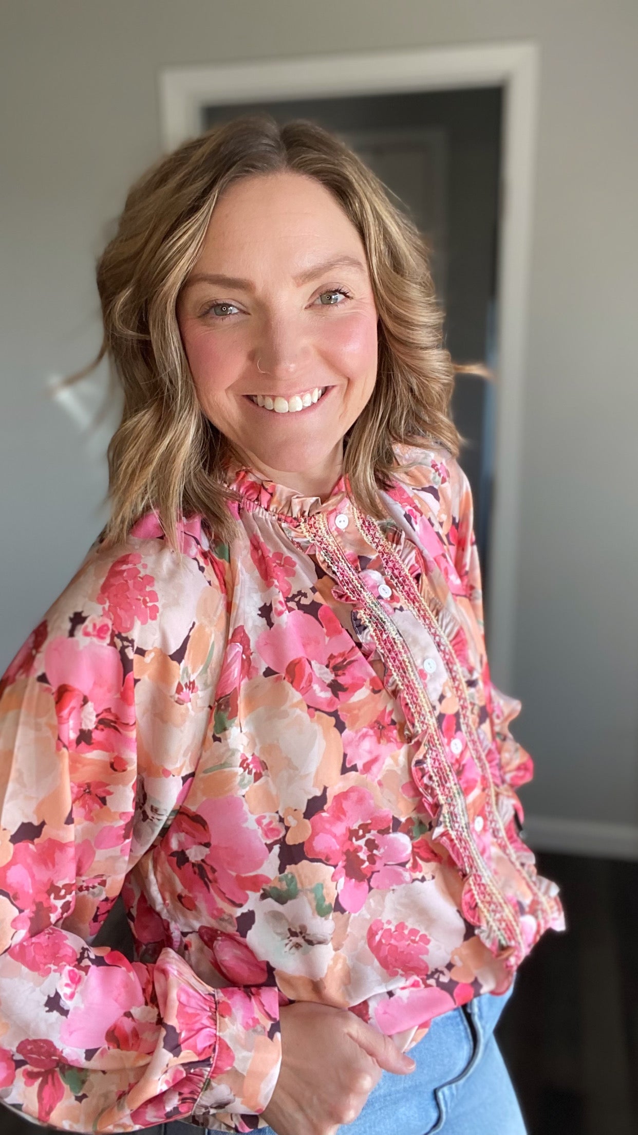 Spring Floral Blouse