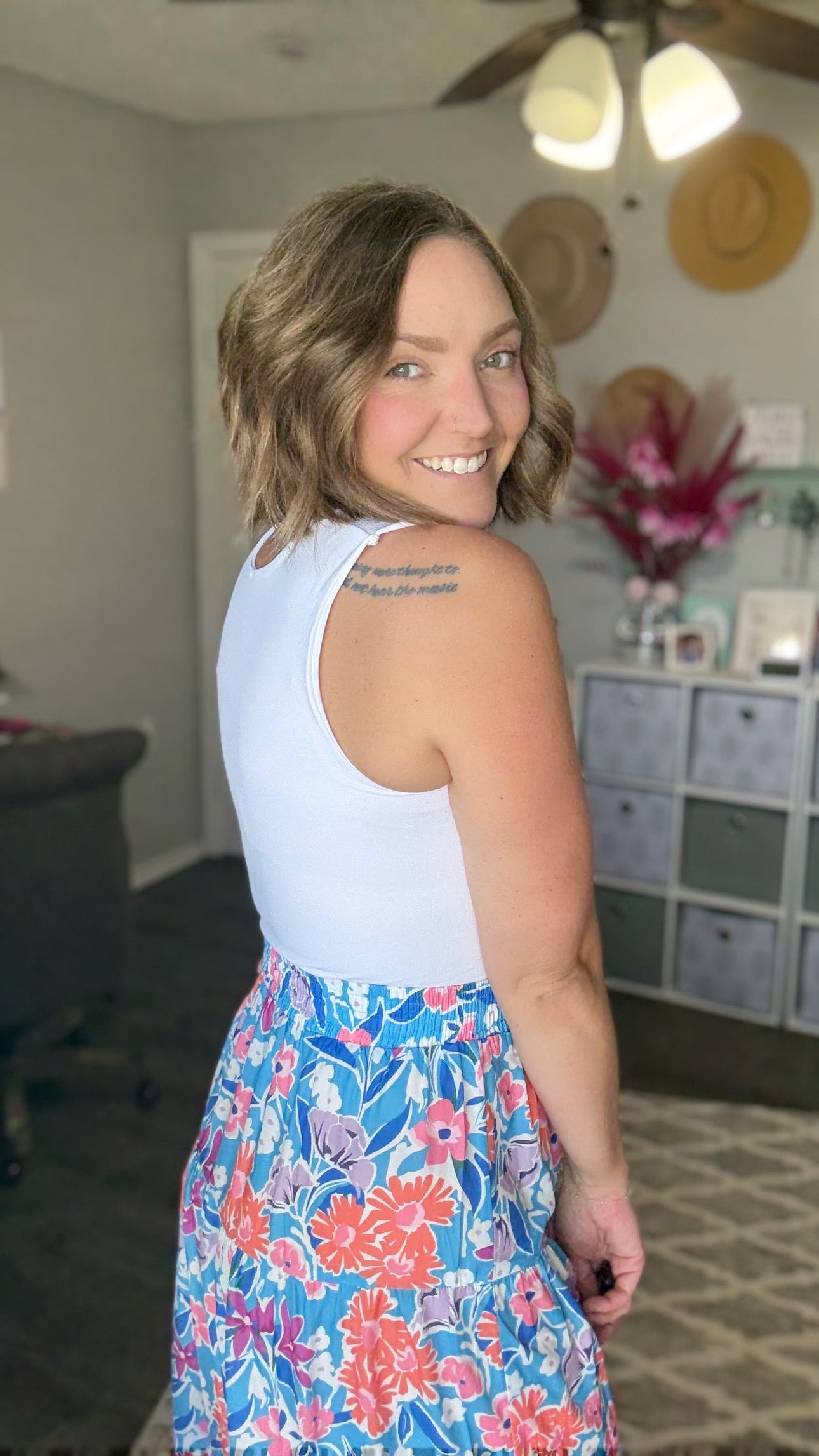 Summer Floral Wrap Skirt - Main Image