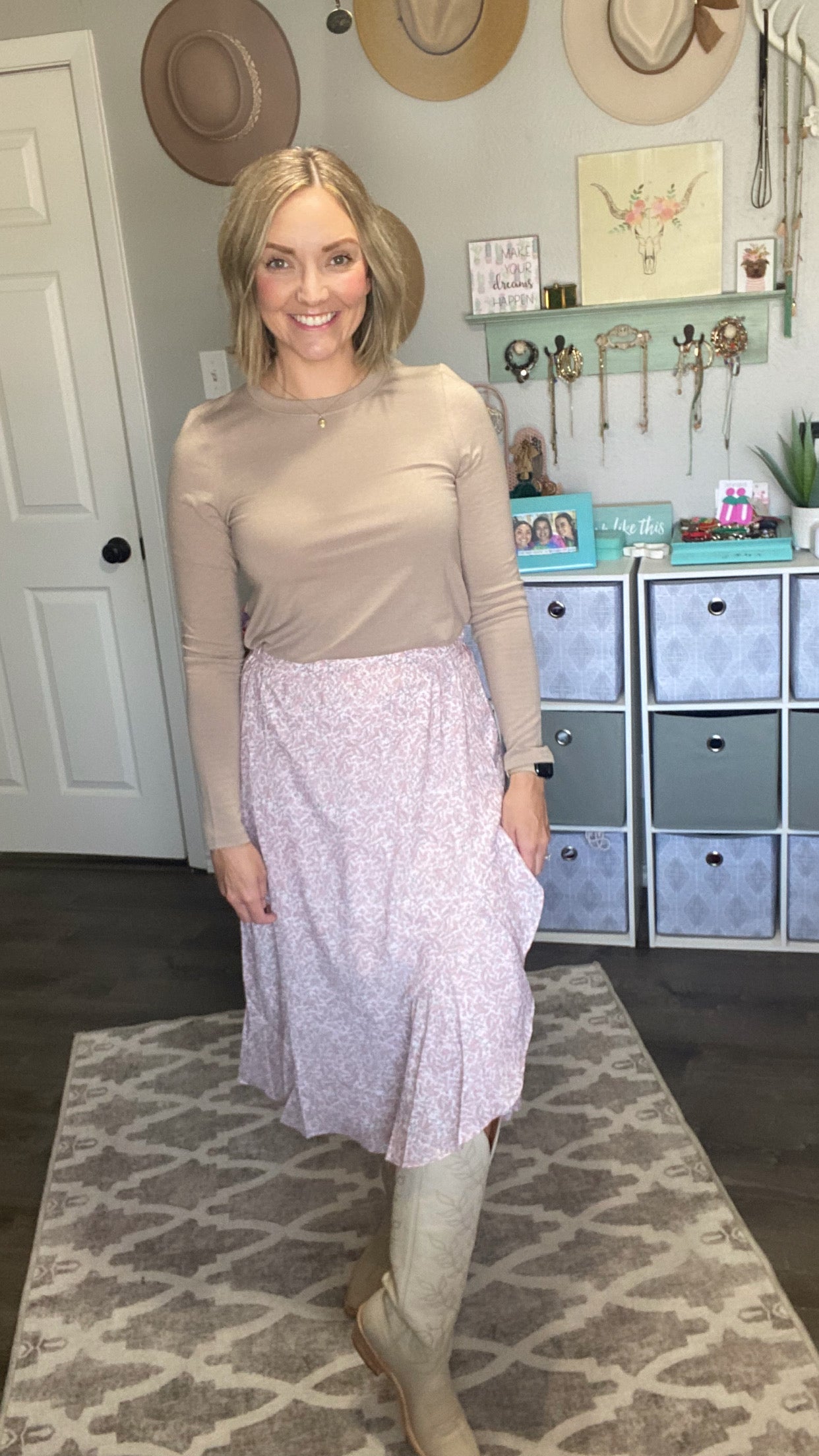 Floral Midi Skirt