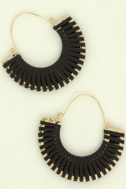 Black Hoop Earrings