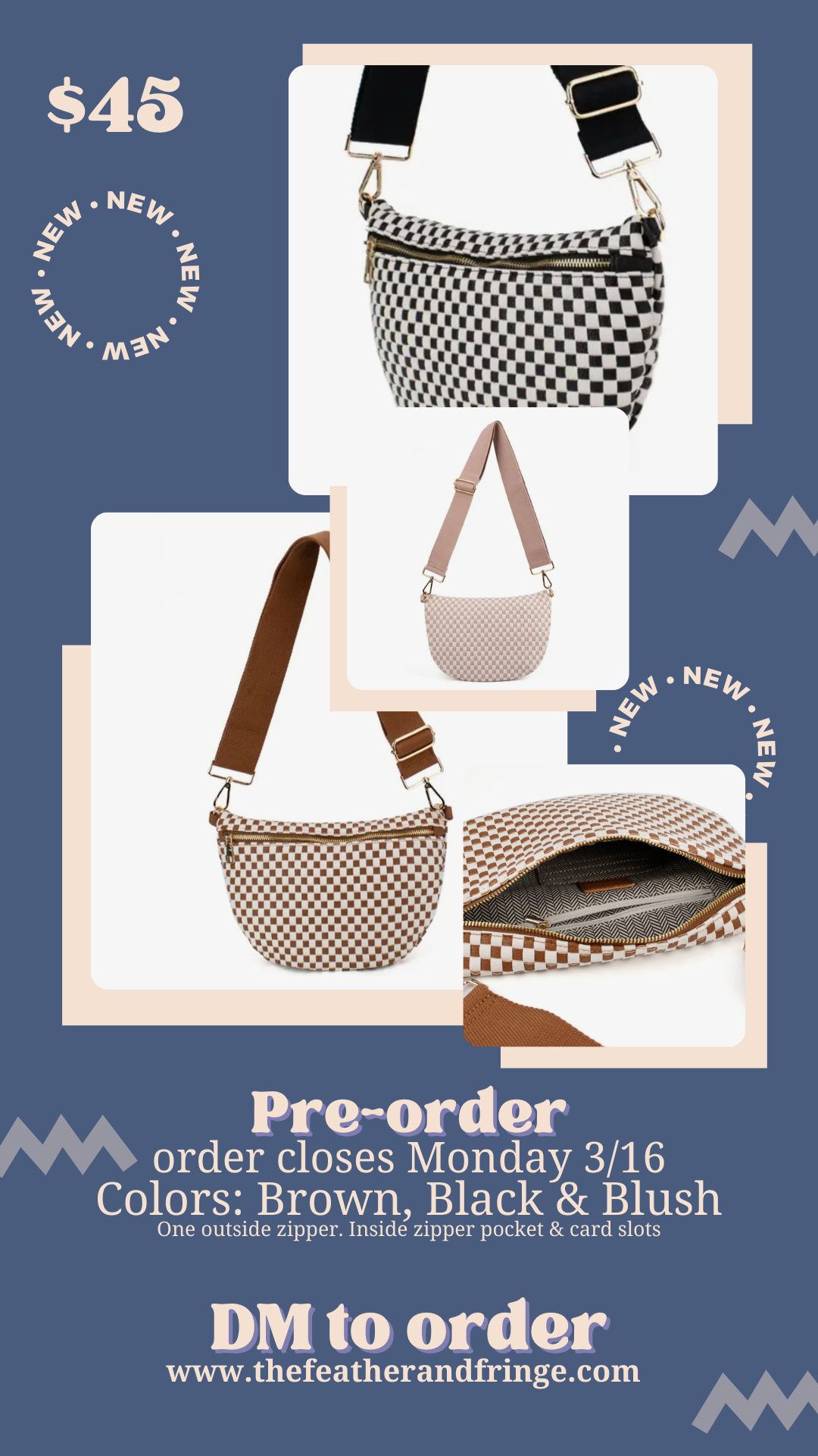 Checkered Crossbody PREORDER