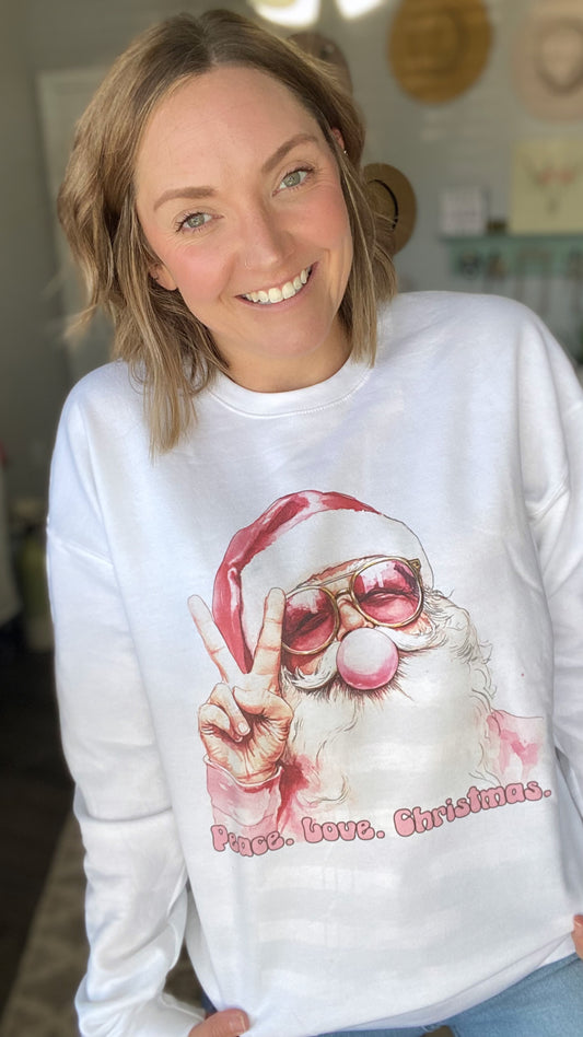 Bubble Gum Santa Crewneck