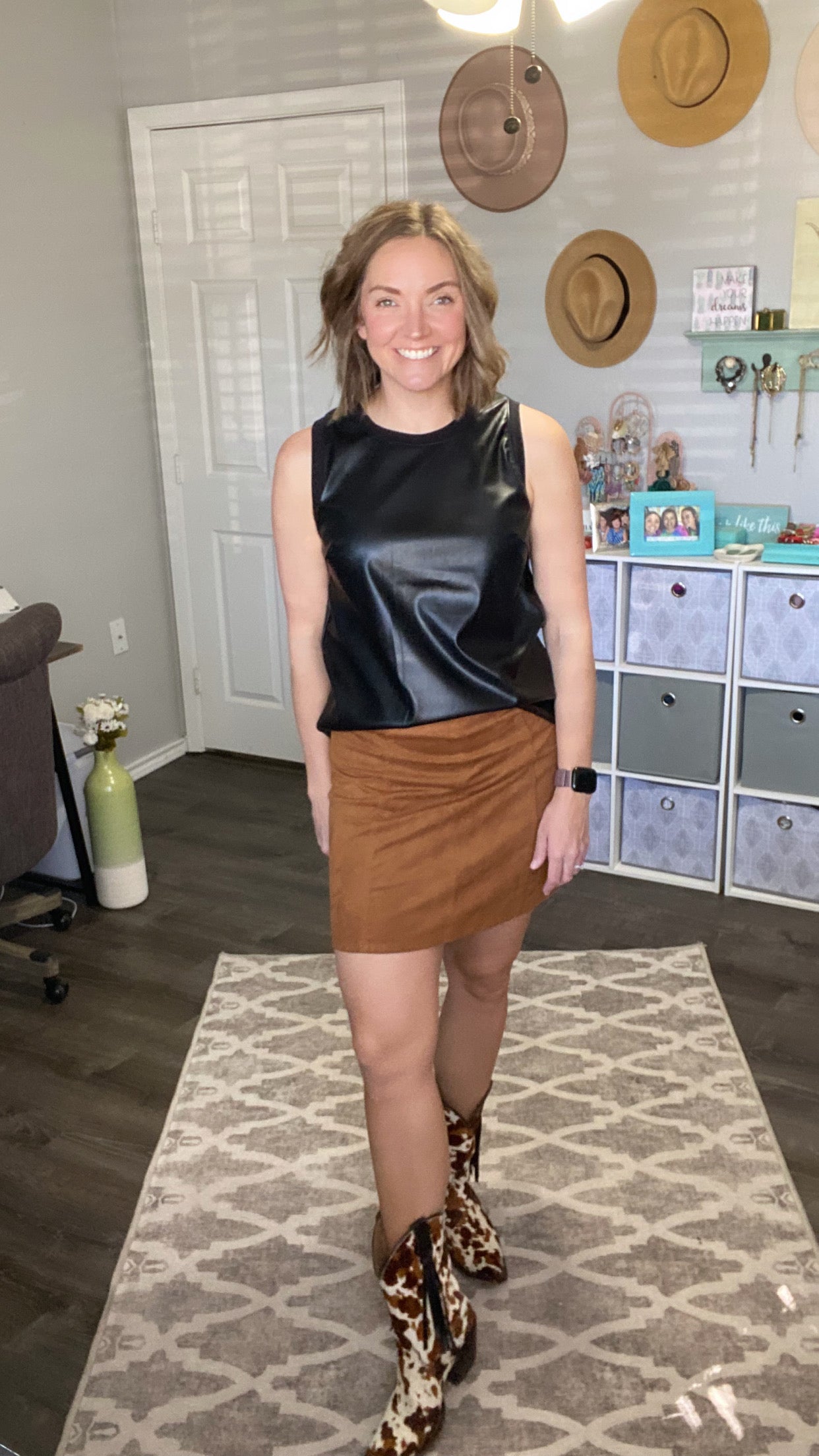 Faux Leather Tank