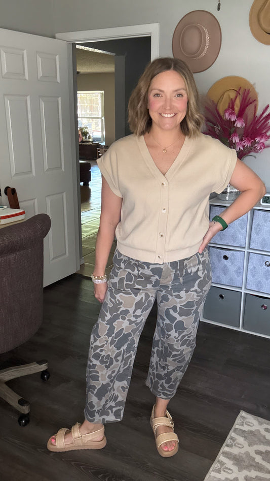 Camo Barrel Denim
