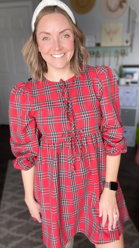 Red Plaid Babydoll