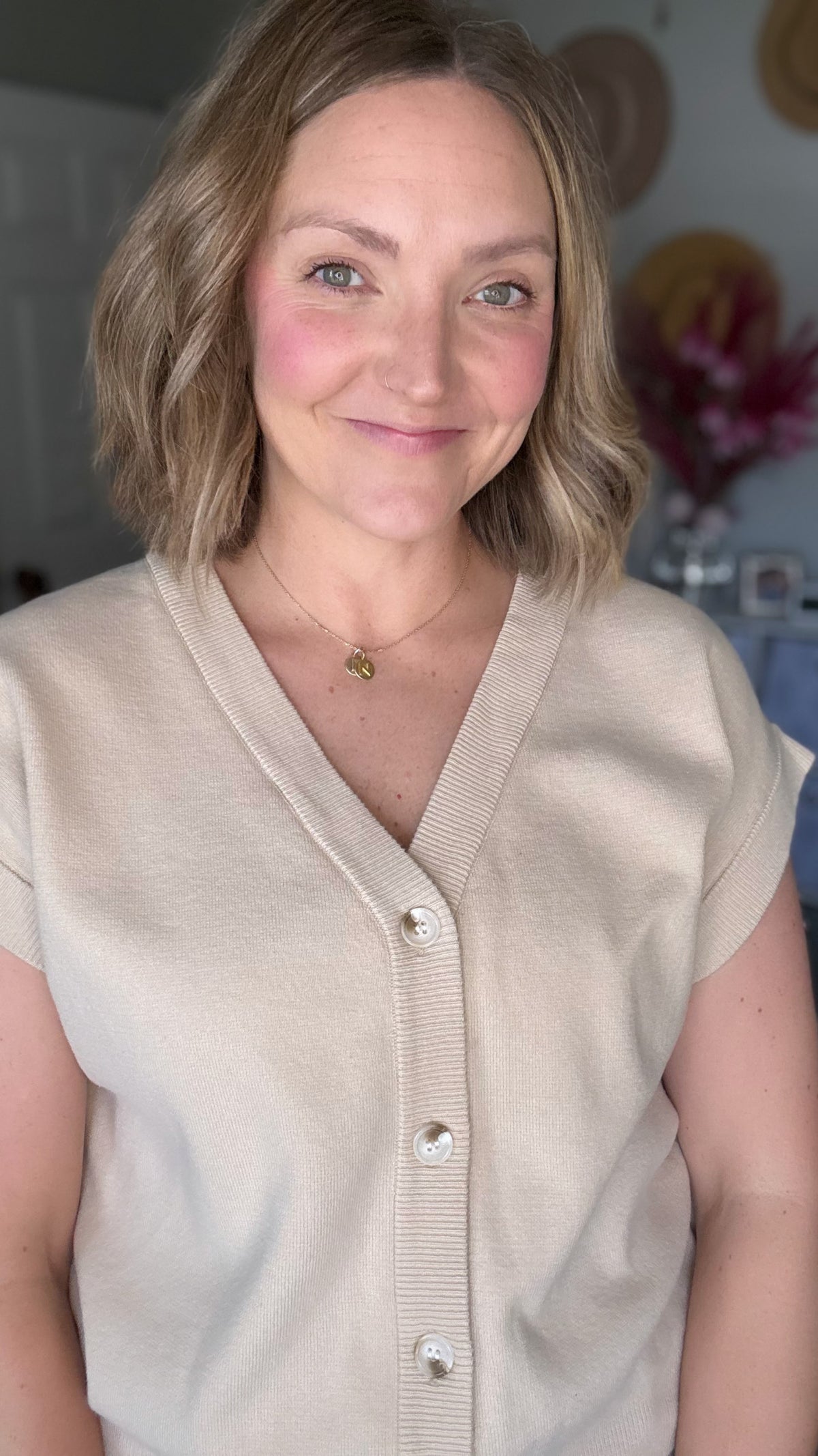 Natural Button-up Sweater