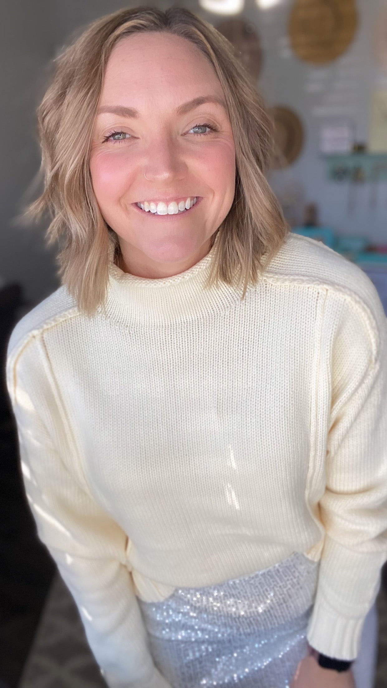Vanilla Crop Turtle Neck