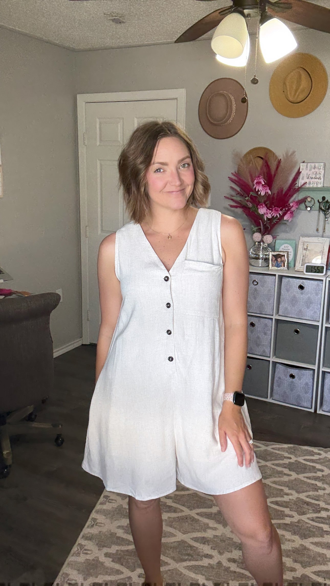 Linen Pocket Romper