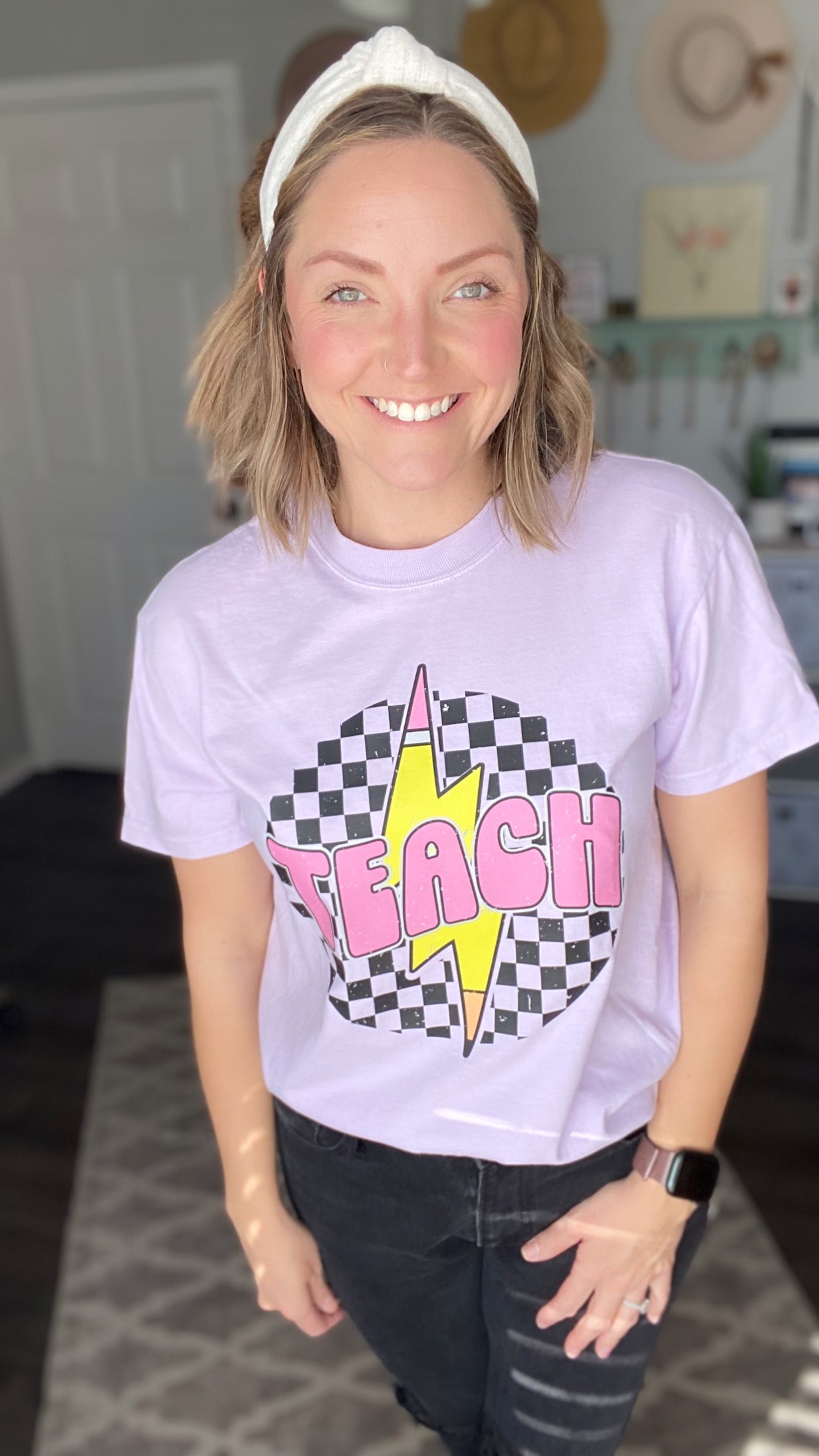 Lilac Teach Tee