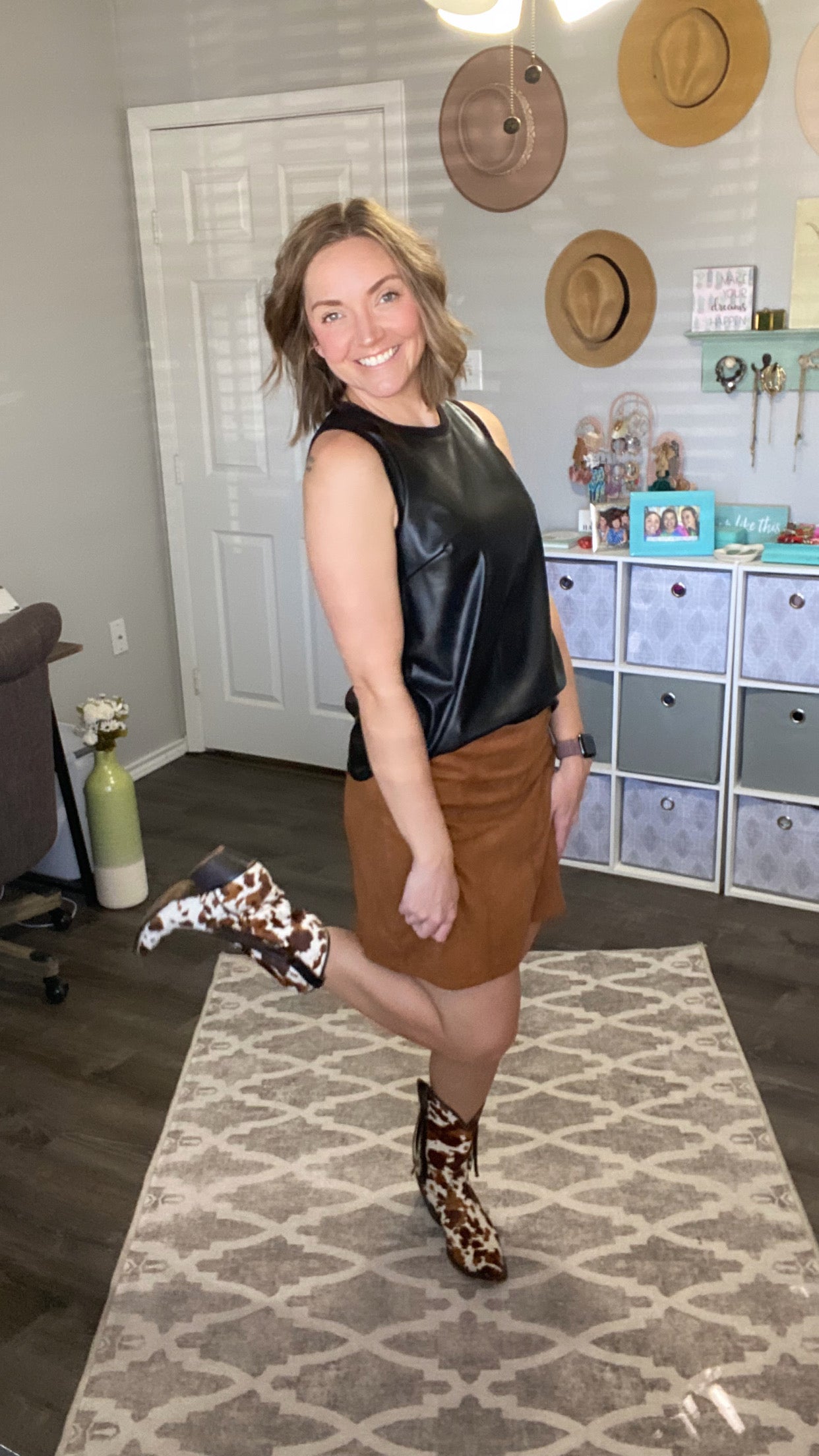 Faux Leather Tank