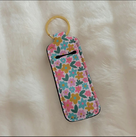 Floral Lip Balm Keychain